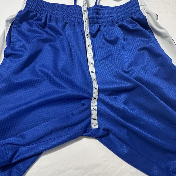 VINTAGE Nike Basketball Shorts Mens Large Blue White Dazzle Shimmer Y2K 00s - Picture 5 of 11